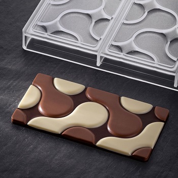 Pavoni 100g Flow Polycarbonate Chocolate Bar Mould by Vincent Vallee
